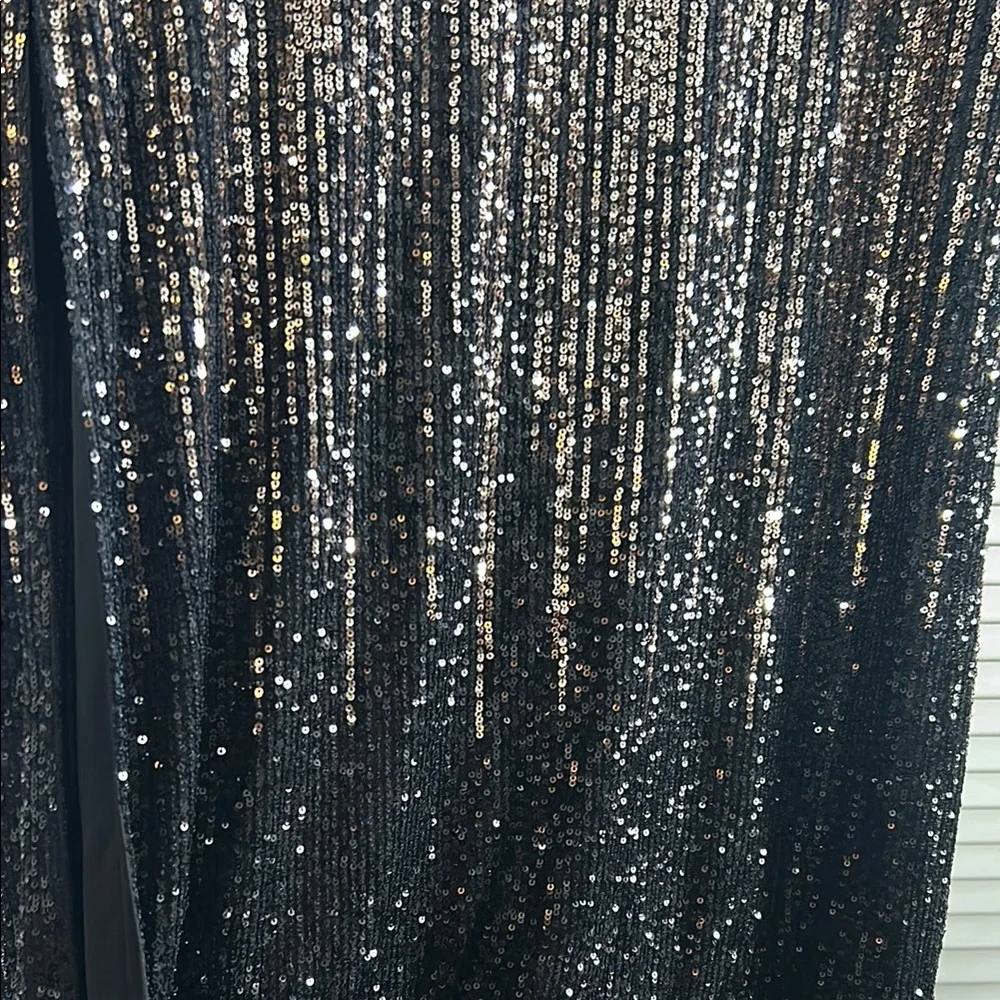 BB Dakota Black and Gold Sequin Jacket - Picture 3 of 5